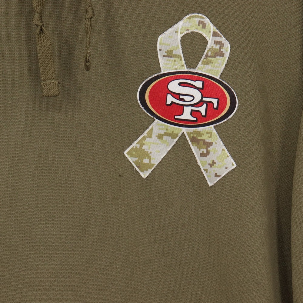 Nike San Francisco 49ers Salute to Service Therma-FIT Hoodie Mens XL Olive Green - Picture 2 of 10
